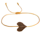 Armband taupe heart